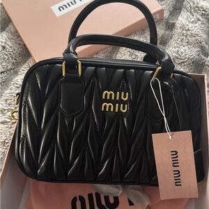 Miu Miu Black Quilted Mini Bag